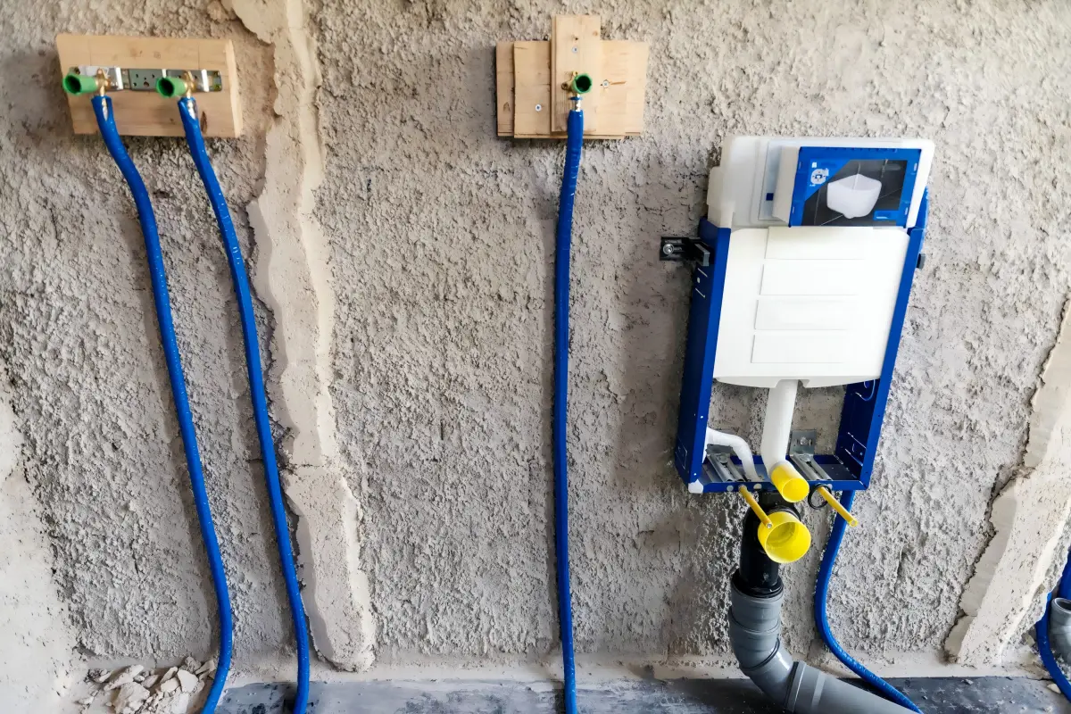 back-to-wall toilet installation