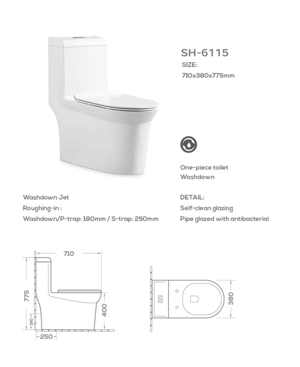 factory-direct washdown one-piece toilet (2)