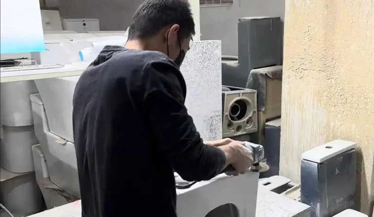 two-piece toilet front gap minimization