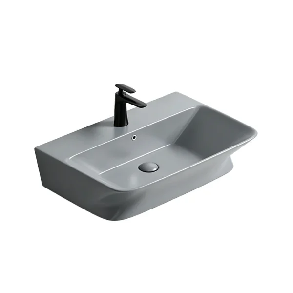 Wholesale Matte Gray Ceramic Art Basins SH-8388MG, Supports Bulk Custom Ceramic Basins