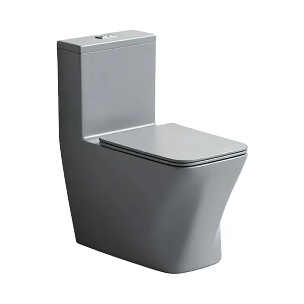 Factory Wholesale Modern Washdown Matte Gray One-Piece Toilet SH-6688MG – Hotel-Ready Design