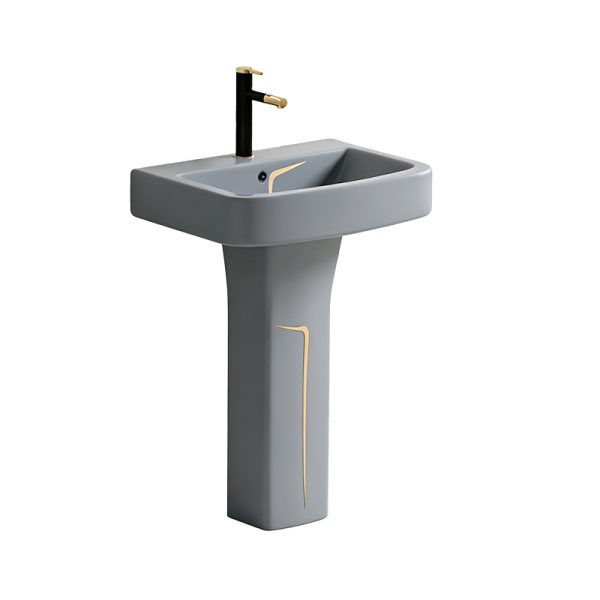 Wholesale Luxury Wholesale Bathroom Sinks – Modern Ceramic Pedestal Basin Manufacturer