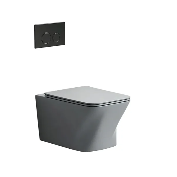 Wholesale Matte Gray Rimless Wall-hung Toilet SH-088MG – Direct Manufacturer Supply