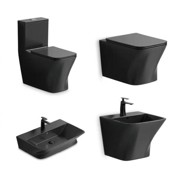 Factory Wholesale Modern Washdown Matte Gray One-Piece Toilet SH-6688MG – Hotel-Ready Design