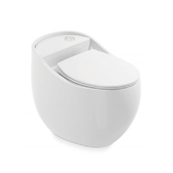 Wholesale Modern One-Piece Siphonic Toilet SH-808 with Innovative Egg-shaped Design