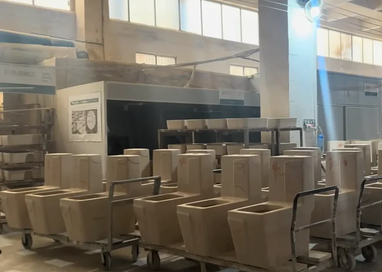 pre-kiln toilet inspection process