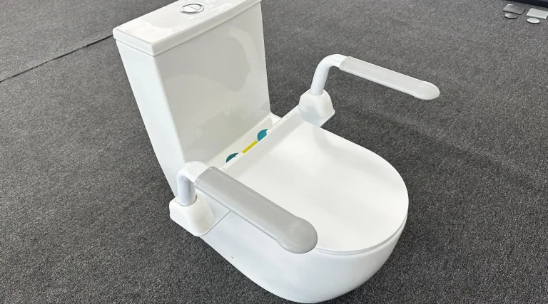 Accessible Bathroom Toilet with Safety Handles