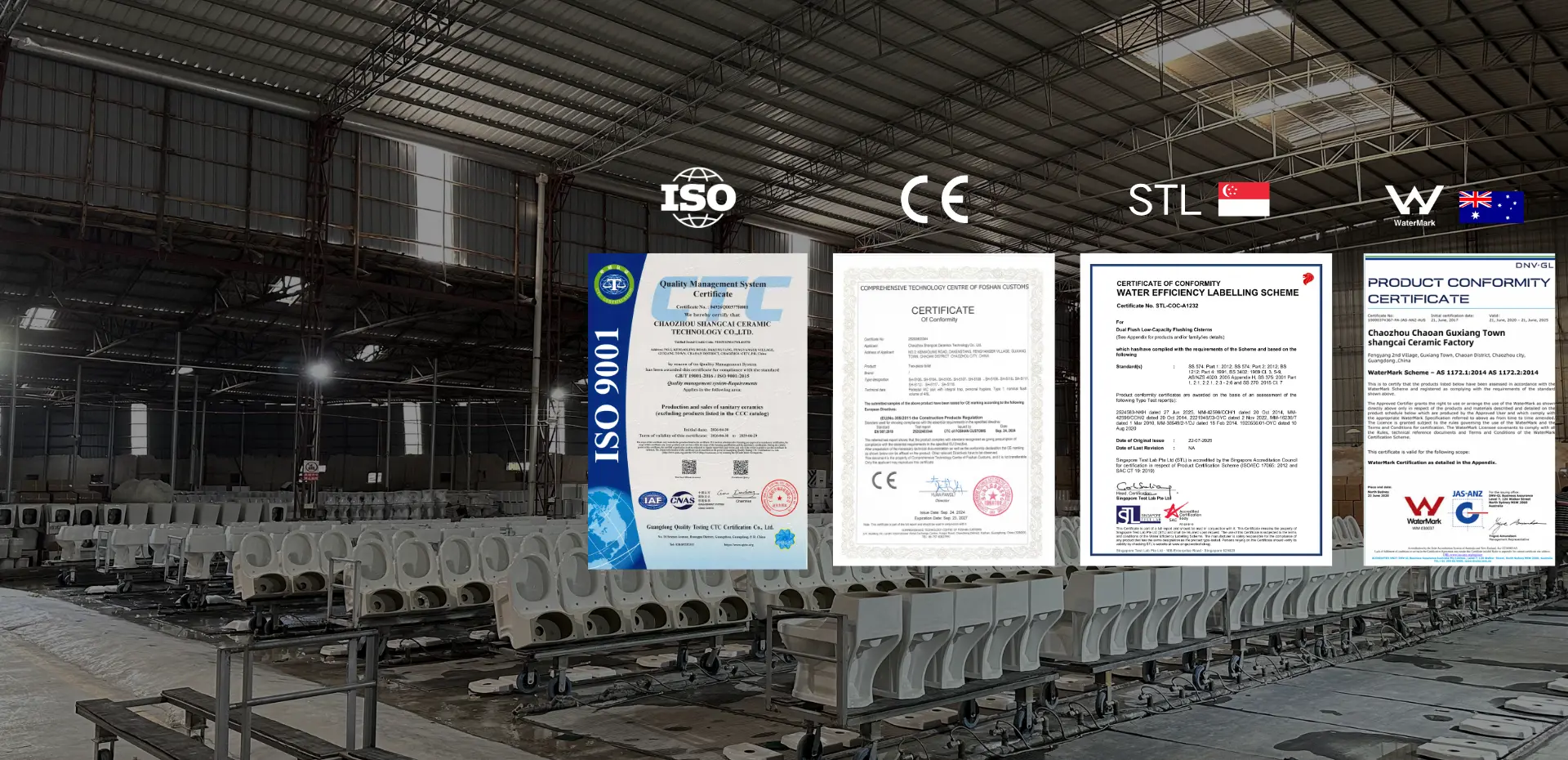 ISO 9001 certified toilet factory