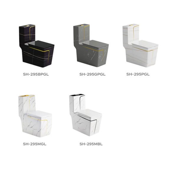 Factory Direct Wholesale High Quality One-Piece Toilet with Marble Pattern SH-295M – OEM and ODM Toilet Manufacturer