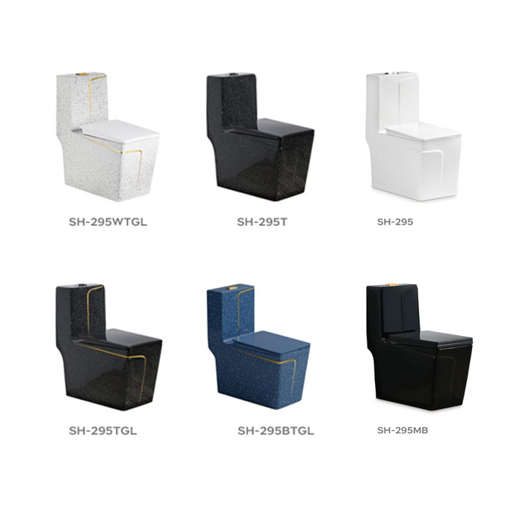 Factory Direct Wholesale High Quality Glossy Black One-Piece Toilet SH-295BGL – OEM and ODM Support - Image 3