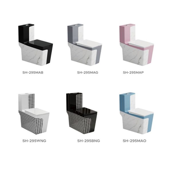 Factory Direct Wholesale High Quality One-Piece Toilet with Marble Pattern SH-295M – OEM and ODM Toilet Manufacturer