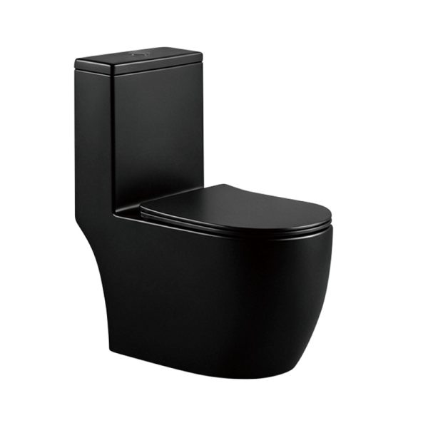Wholesale Matte Black One-Piece Toilet - with Soft Closing Seat, Tornado Flush Technology - Supports Multiple Color Customizations