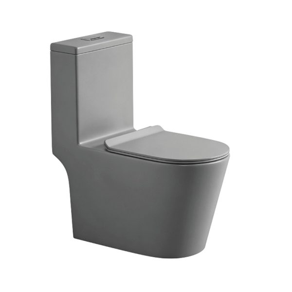 Wholesale Matte Gray One-Piece Toilet with Singapore STL Water Efficiency Certification