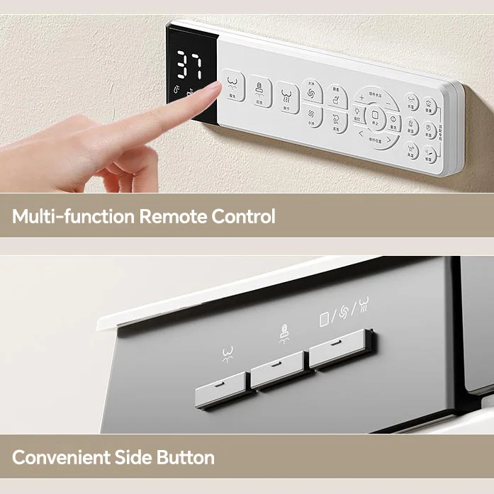 smart toilet remote control and side panel control