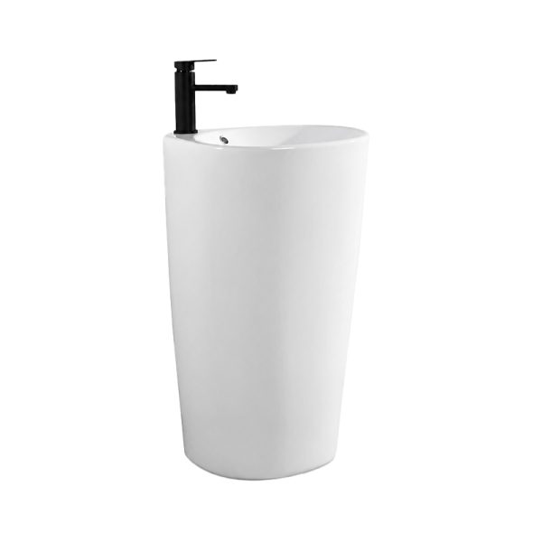 Unique Freestanding Ceramic Pedestal Sink Basin for Global Retailers, Sanitary Ware Brand