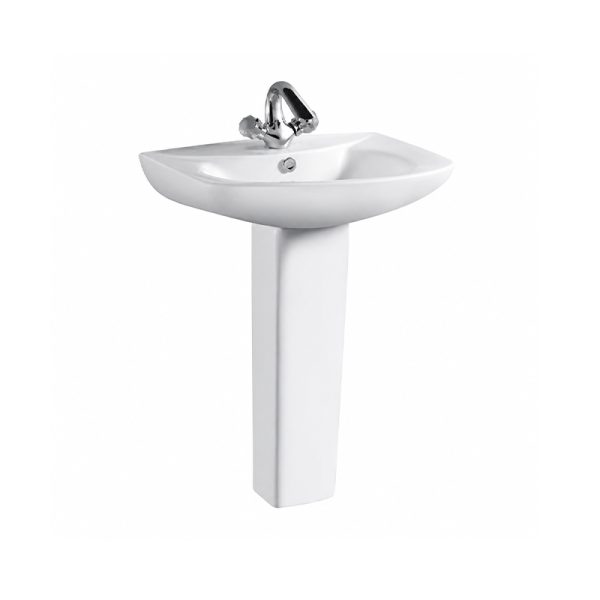 Ceramic Pedestal Sink Basin for Modern Bathrooms