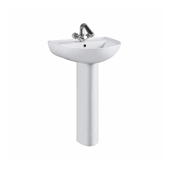 Hot-selling White Ceramic Pedestal Sink Basin SH-B191 for Clean Modern Bathrooms – Ceramic Sink Manufacturer