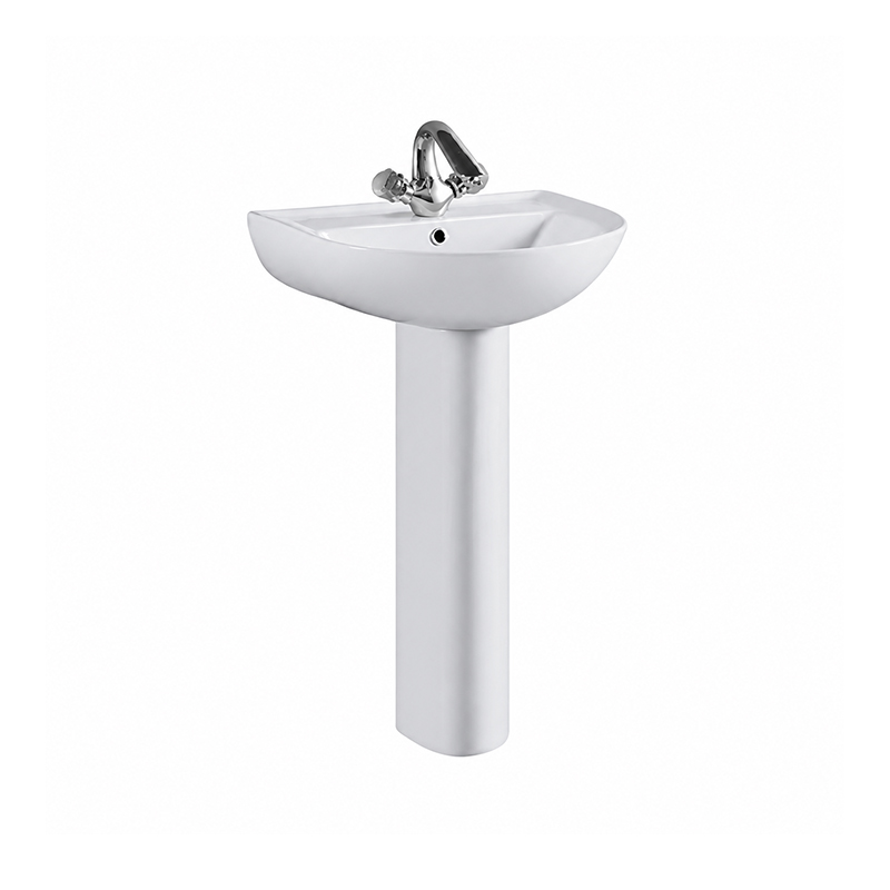 Hot-selling White Ceramic Pedestal Sink Basin SH-B191 for Clean Modern Bathrooms – Ceramic Sink Manufacturer