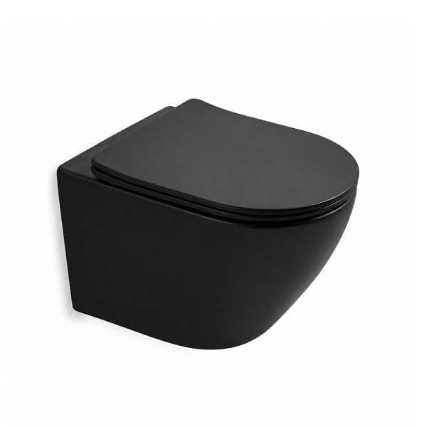 Wholesale Matte Black Wall Hung Toilet, Concealed Cistern Toilet SH-001MB – Toilet Factory Supply