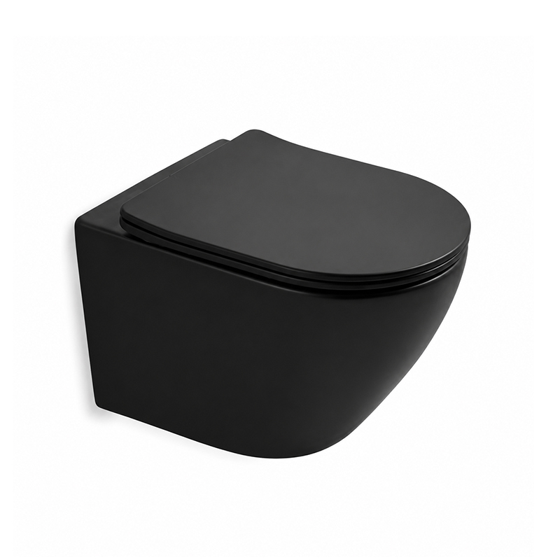 Wholesale Matte Black Wall Hung Toilet, Concealed Cistern Toilet SH-001MB – Toilet Factory Supply