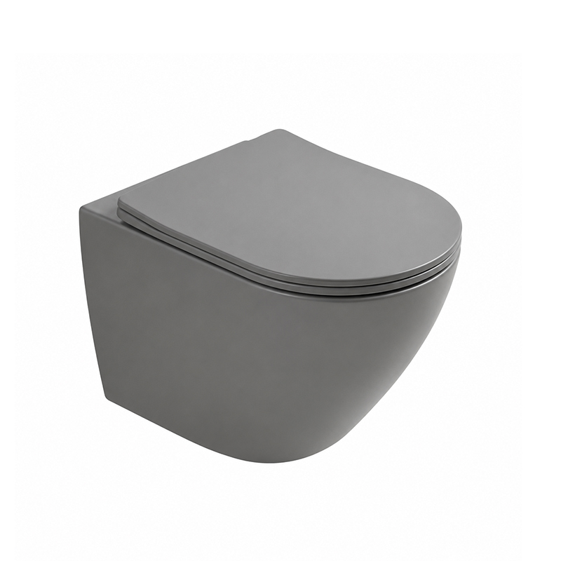 Wholesale Gray Wall-hung Toilet SH-001MLG, Washdown Rimless Design – Toilet Factory Supply