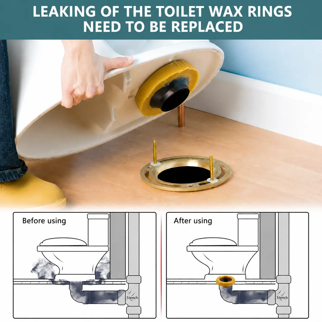 wax ring and floor flange