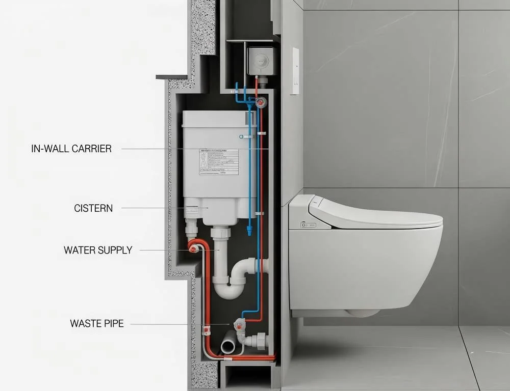 wall-mounted toilet structure
