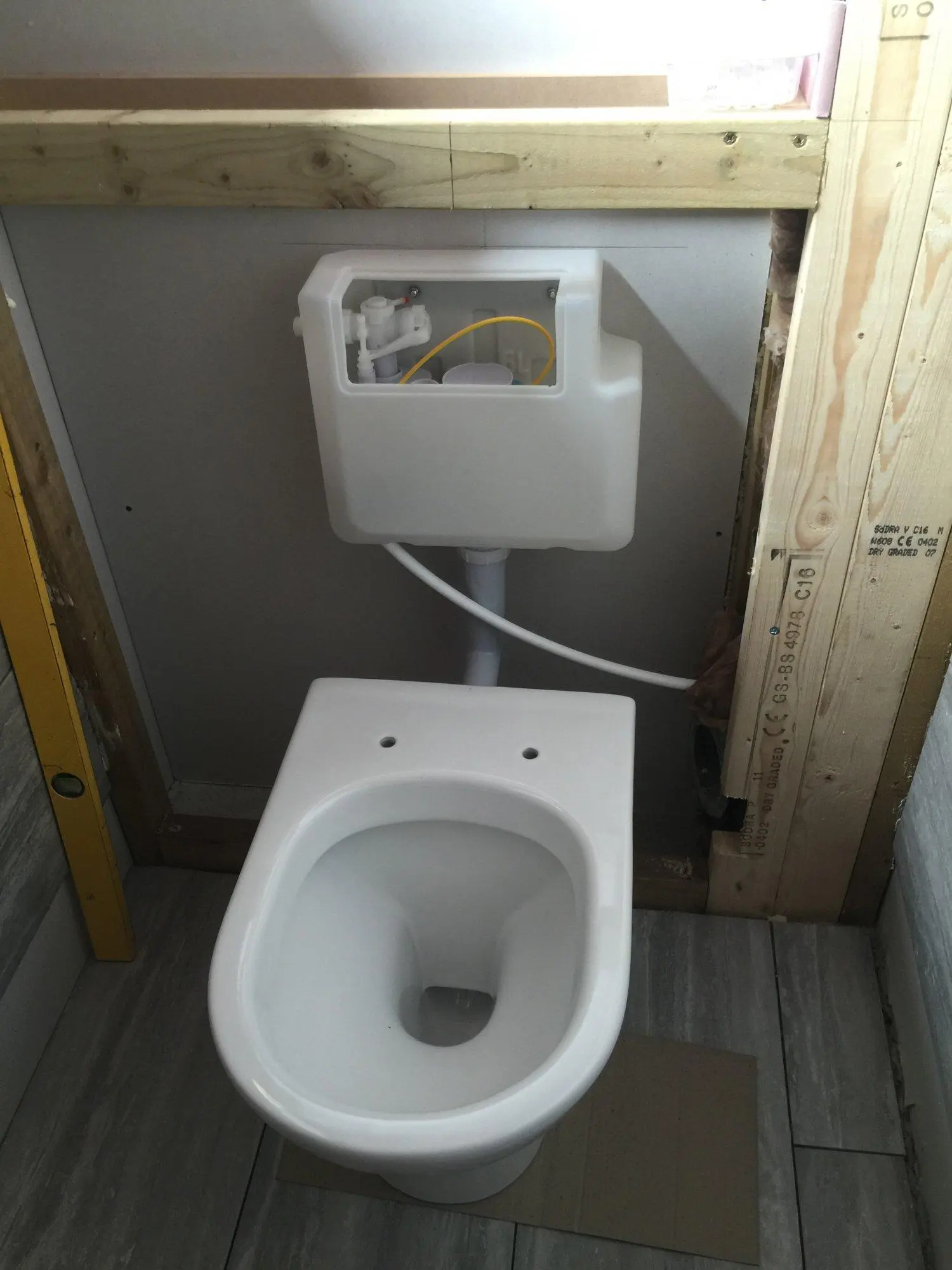 space-saving back-to-wall toilet