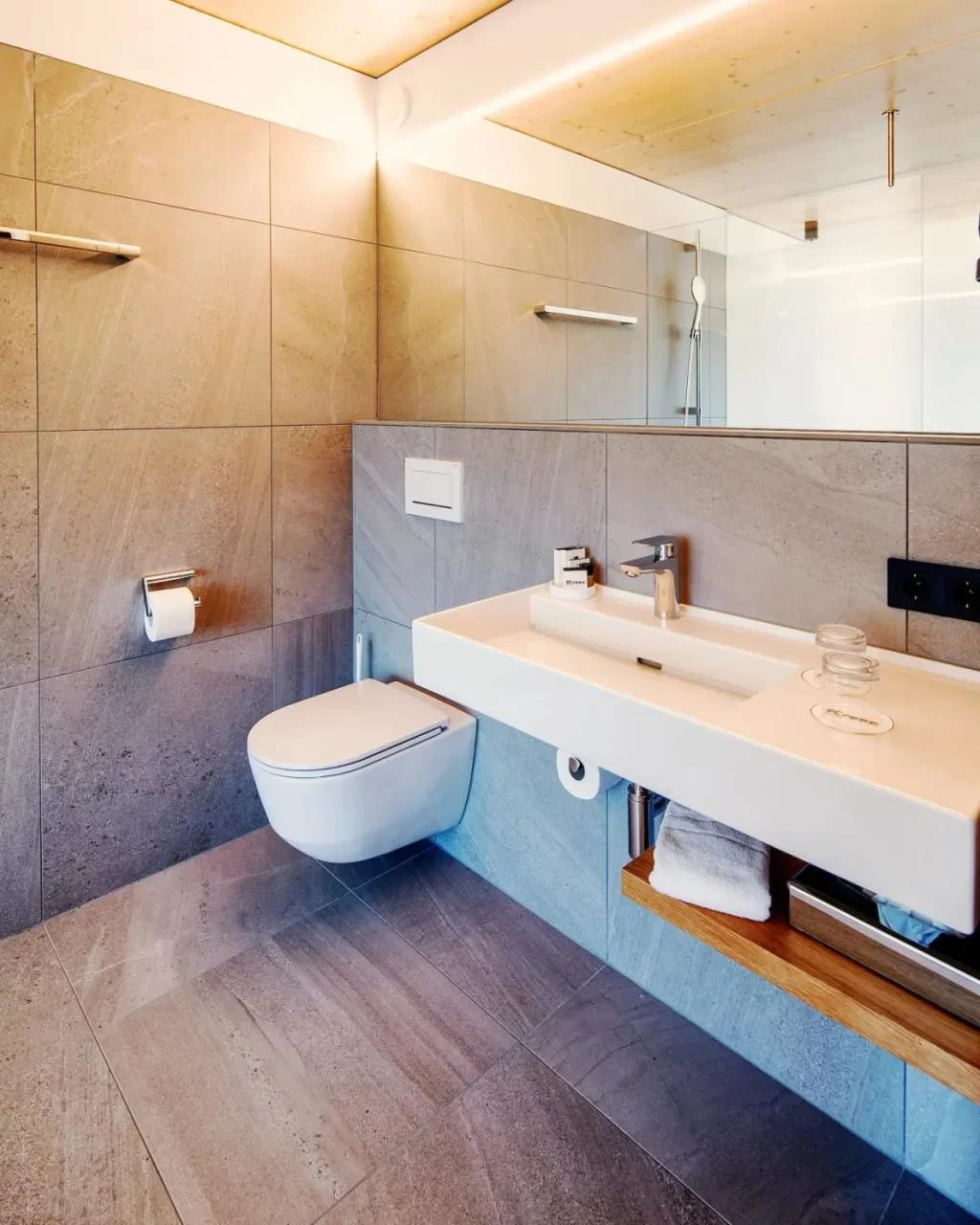 European hotel bathroom