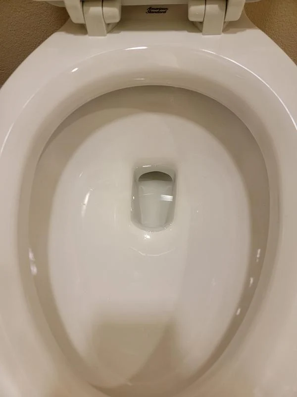 European-style toilet water seal