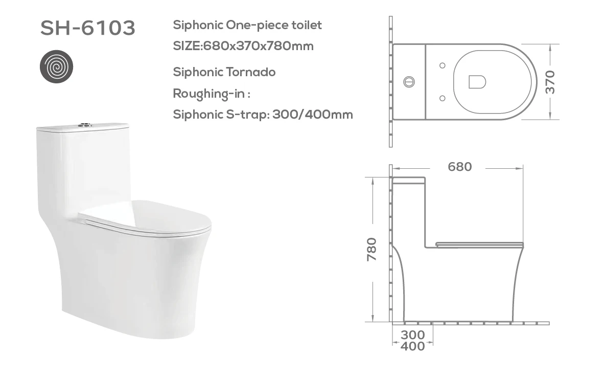 Siphonic Toilet SH-6103 Details