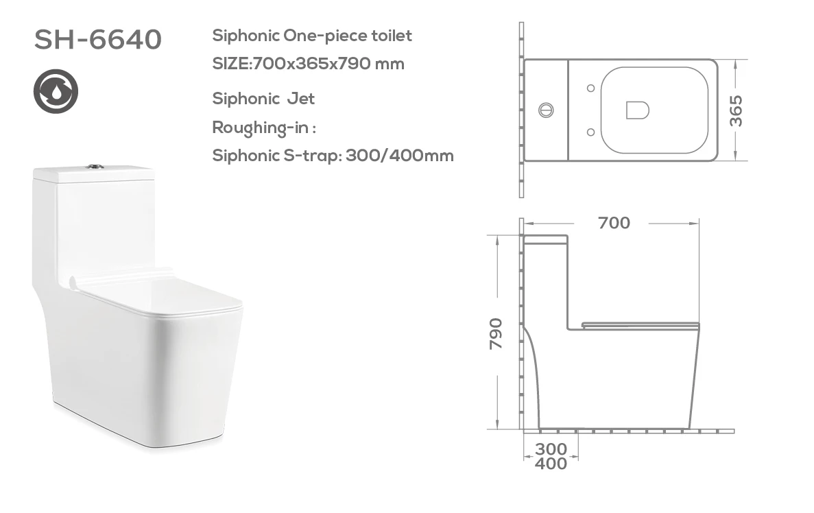 Siphonic Toilet SH-6640 Details