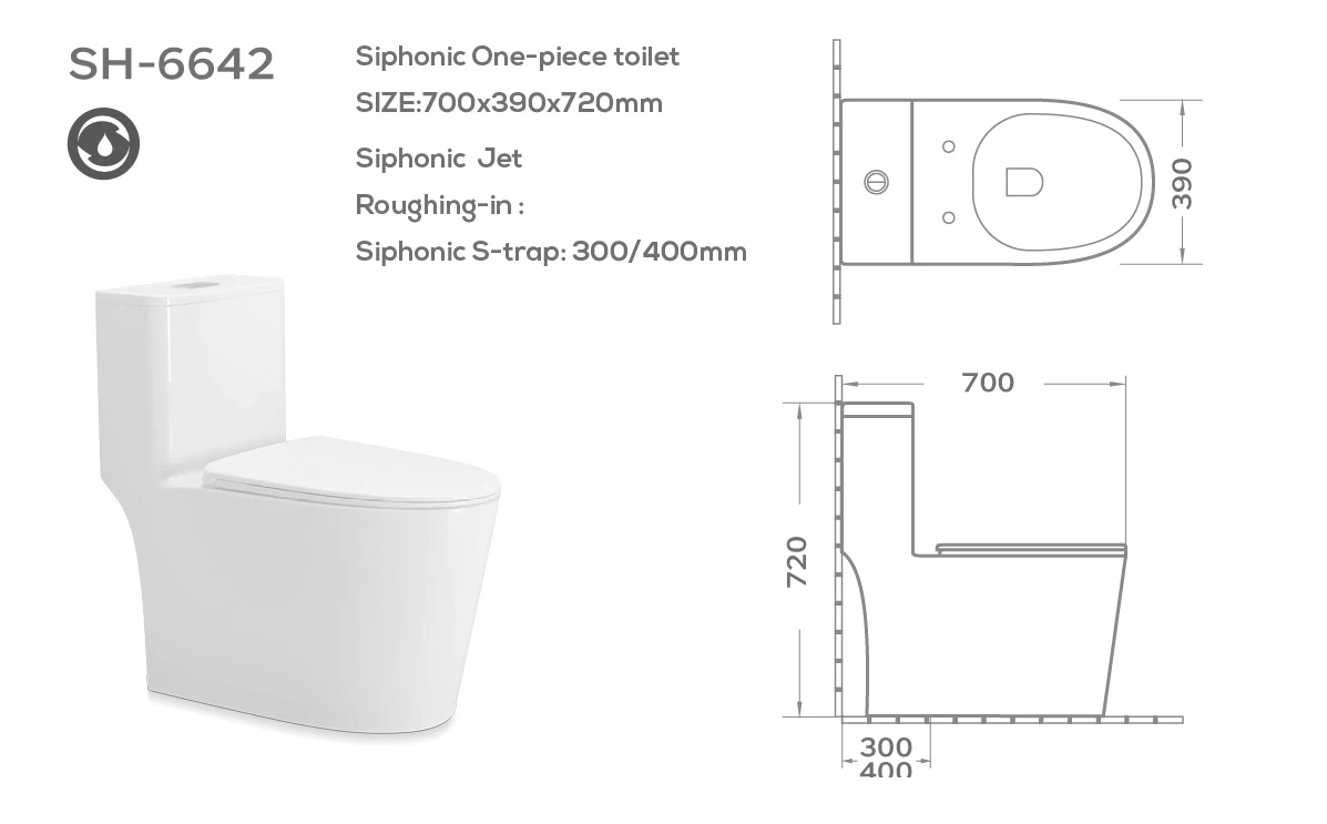 Siphonic Toilet SH-6642 Details