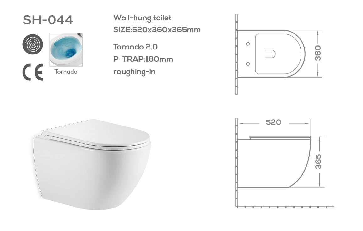 Wall Hung Toilet SH-044 Details