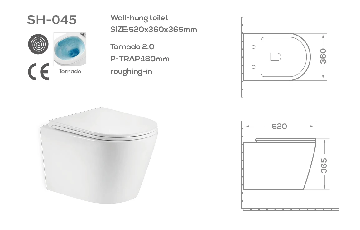 Wall Hung Toilet SH-045 Details